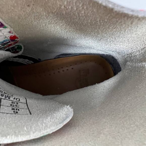 Dr. Marten Boots Women's Size 8 Blue Pascal Floral Print Ribbon Laces Combat - Picture 15 of 16